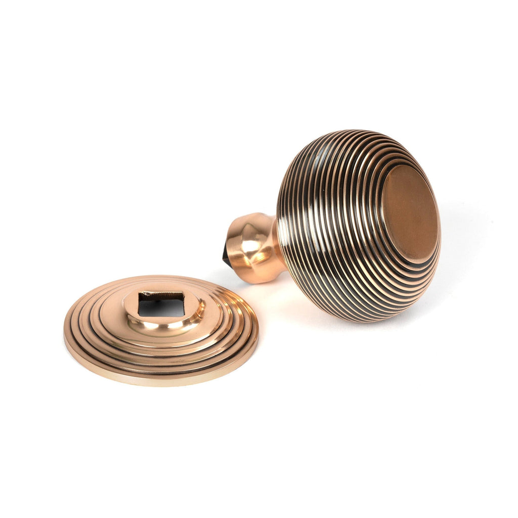 Polished Bronze Beehive Centre Door Knob | From The Anvil-Centre Door Knobs-Yester Home