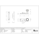 Polished Bronze Beehive Sash Hook Fastener | From The Anvil-Sash Hook Fasteners-Yester Home