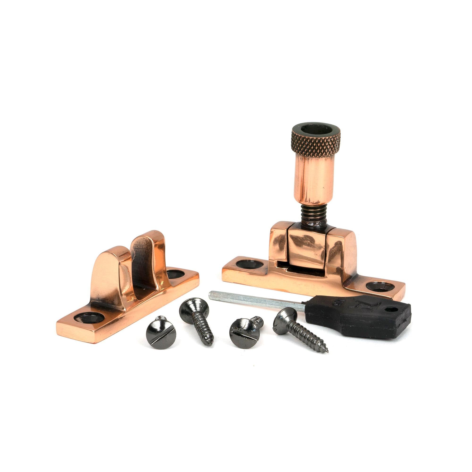 Polished Bronze Brompton Brighton Fastener - Narrow (Square) | From The Anvil - Brighton Fasteners - From The Anvil - Yester Home