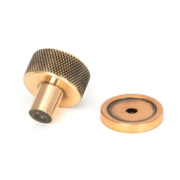 Polished Bronze Brompton Cabinet Knob - 25mm (Plain) | From The Anvil-Cabinet Knobs-Yester Home