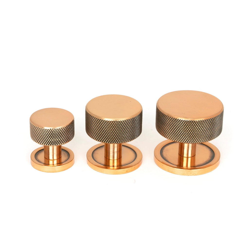 Polished Bronze Brompton Cabinet Knob - 25mm (Plain) | From The Anvil-Cabinet Knobs-Yester Home
