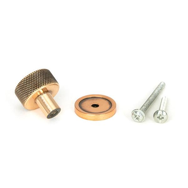 Polished Bronze Brompton Cabinet Knob - 25mm (Plain) | From The Anvil-Cabinet Knobs-Yester Home