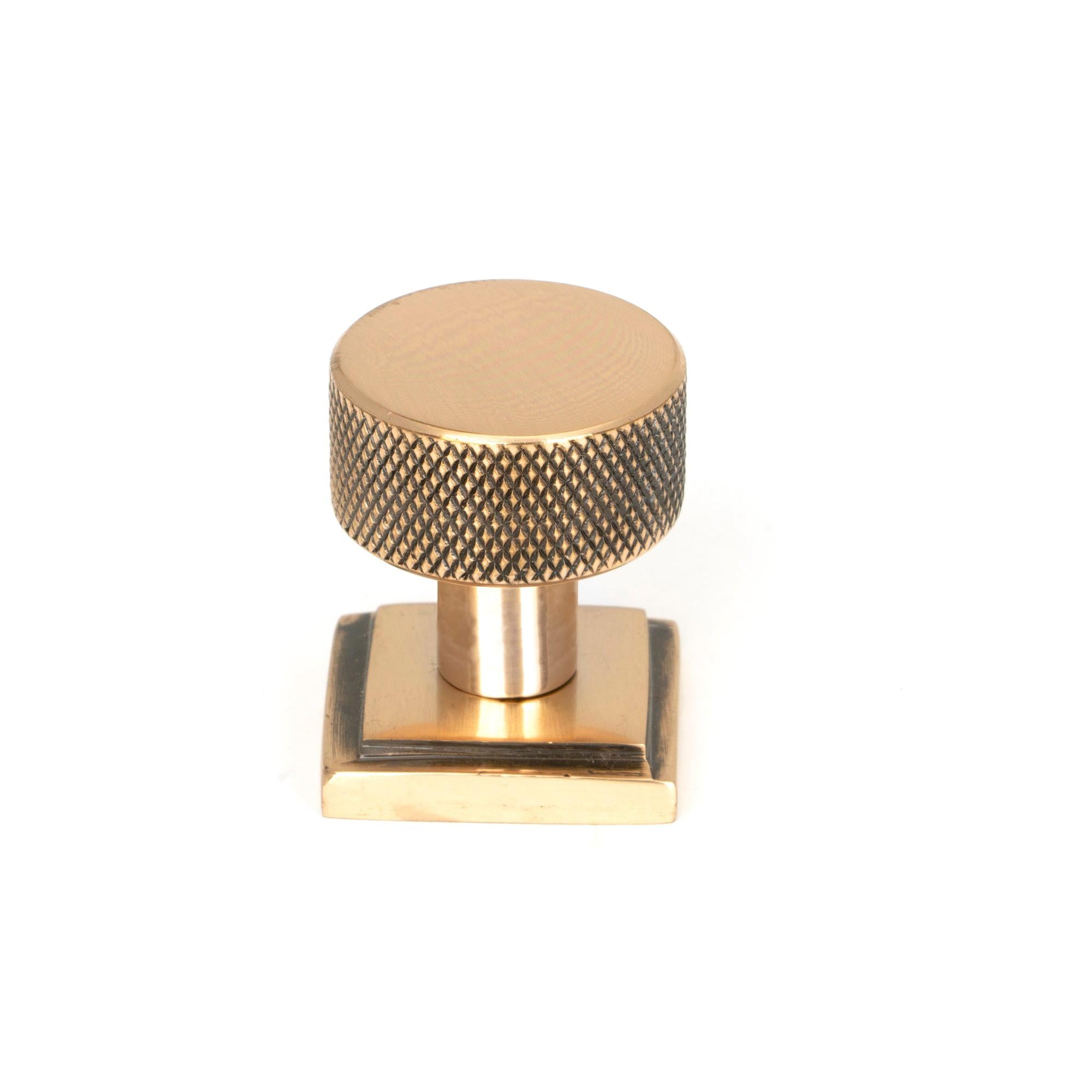 Polished Bronze Brompton Cabinet Knob - 25mm (Square) | From The Anvil - Cabinet Knobs - From The Anvil - Yester Home