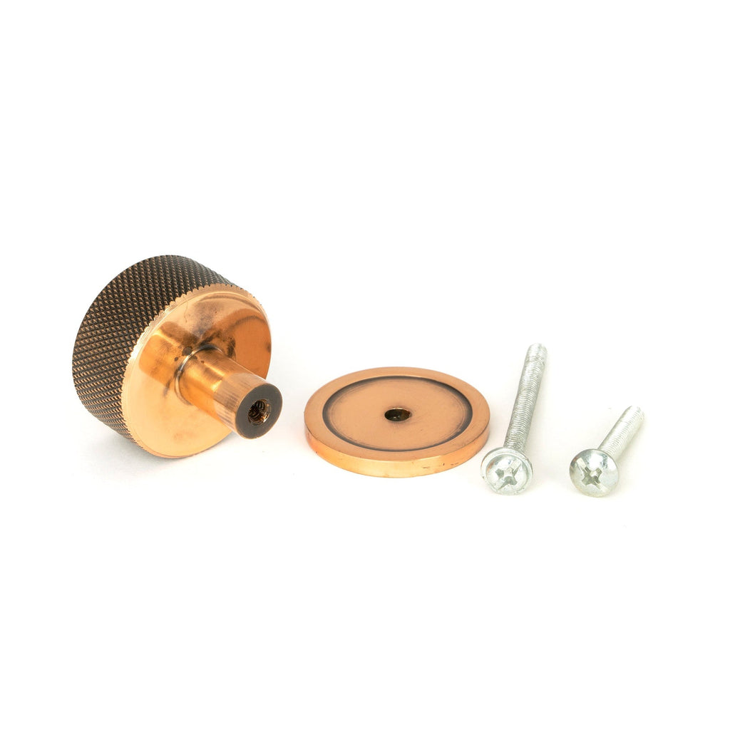 Polished Bronze Brompton Cabinet Knob - 32mm (Plain) | From The Anvil-Cabinet Knobs-Yester Home