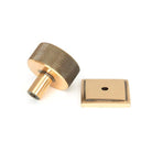 Polished Bronze Brompton Cabinet Knob - 32mm (Square) | From The Anvil-Cabinet Knobs-Yester Home