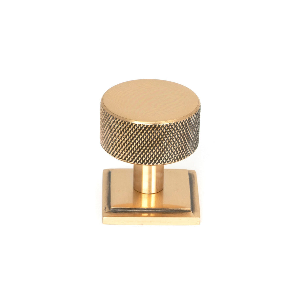 Polished Bronze Brompton Cabinet Knob - 32mm (Square) | From The Anvil-Cabinet Knobs-Yester Home