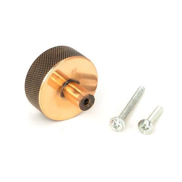 Polished Bronze Brompton Cabinet Knob - 38mm (No rose) | From The Anvil-Cabinet Knobs-Yester Home