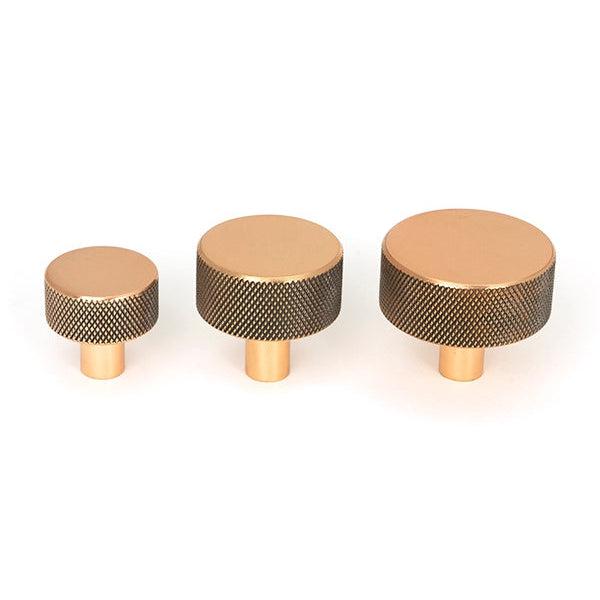 Polished Bronze Brompton Cabinet Knob - 38mm (No rose) | From The Anvil-Cabinet Knobs-Yester Home