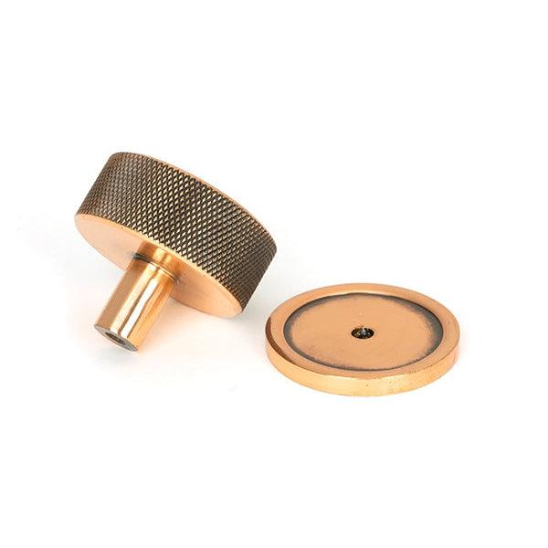 Polished Bronze Brompton Cabinet Knob - 38mm (Plain) | From The Anvil-Cabinet Knobs-Yester Home