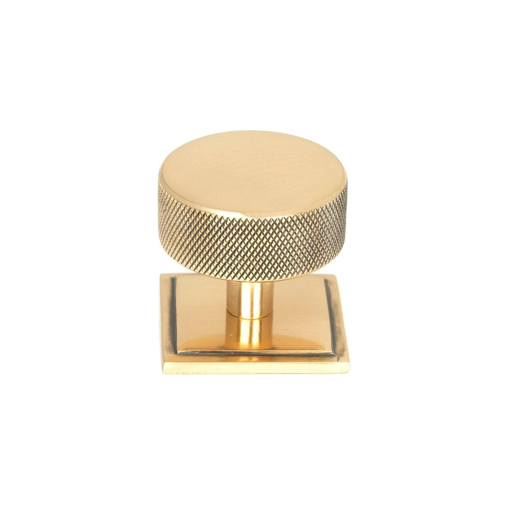Polished Bronze Brompton Cabinet Knob - 38mm (Square) | From The Anvil-Cabinet Knobs-Yester Home