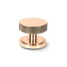 Polished Bronze Brompton Centre Door Knob (Art Deco) | From The Anvil-Centre Door Knobs-Yester Home
