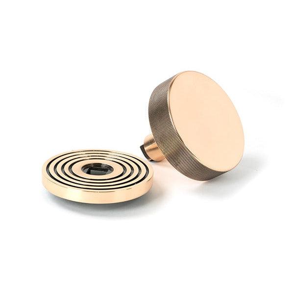 Polished Bronze Brompton Centre Door Knob (Beehive) | From The Anvil-Centre Door Knobs-Yester Home