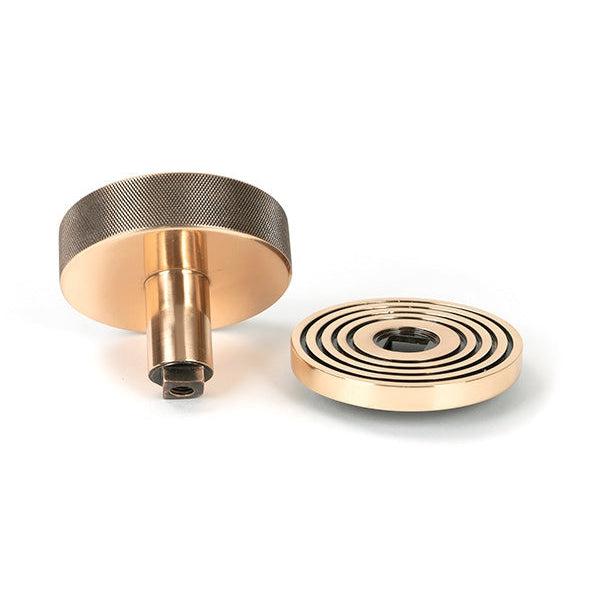Polished Bronze Brompton Centre Door Knob (Beehive) | From The Anvil