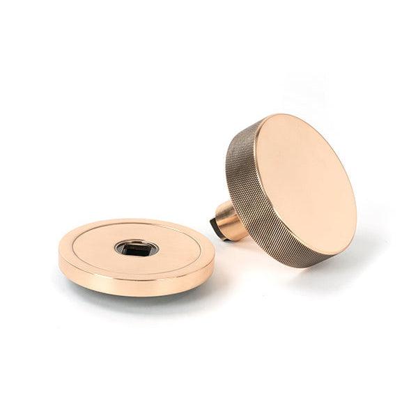 Polished Bronze Brompton Centre Door Knob (Plain) | From The Anvil-Centre Door Knobs-Yester Home