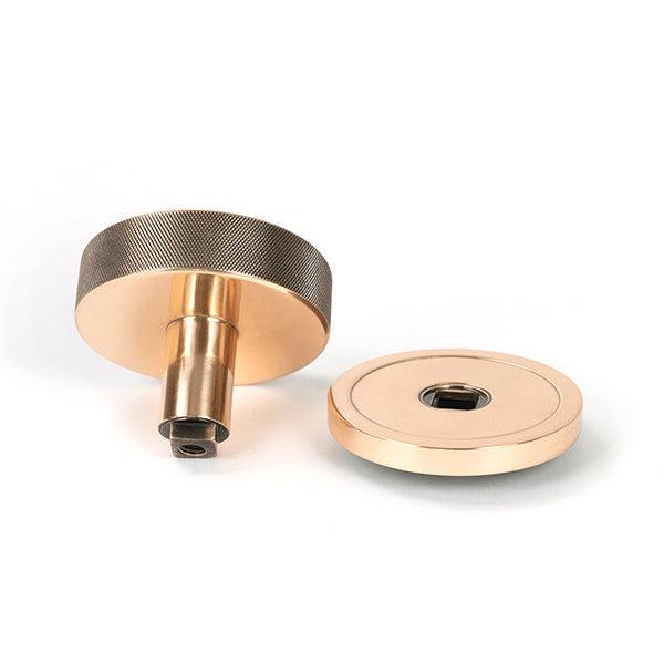 Polished Bronze Brompton Centre Door Knob (Plain) | From The Anvil-Centre Door Knobs-Yester Home