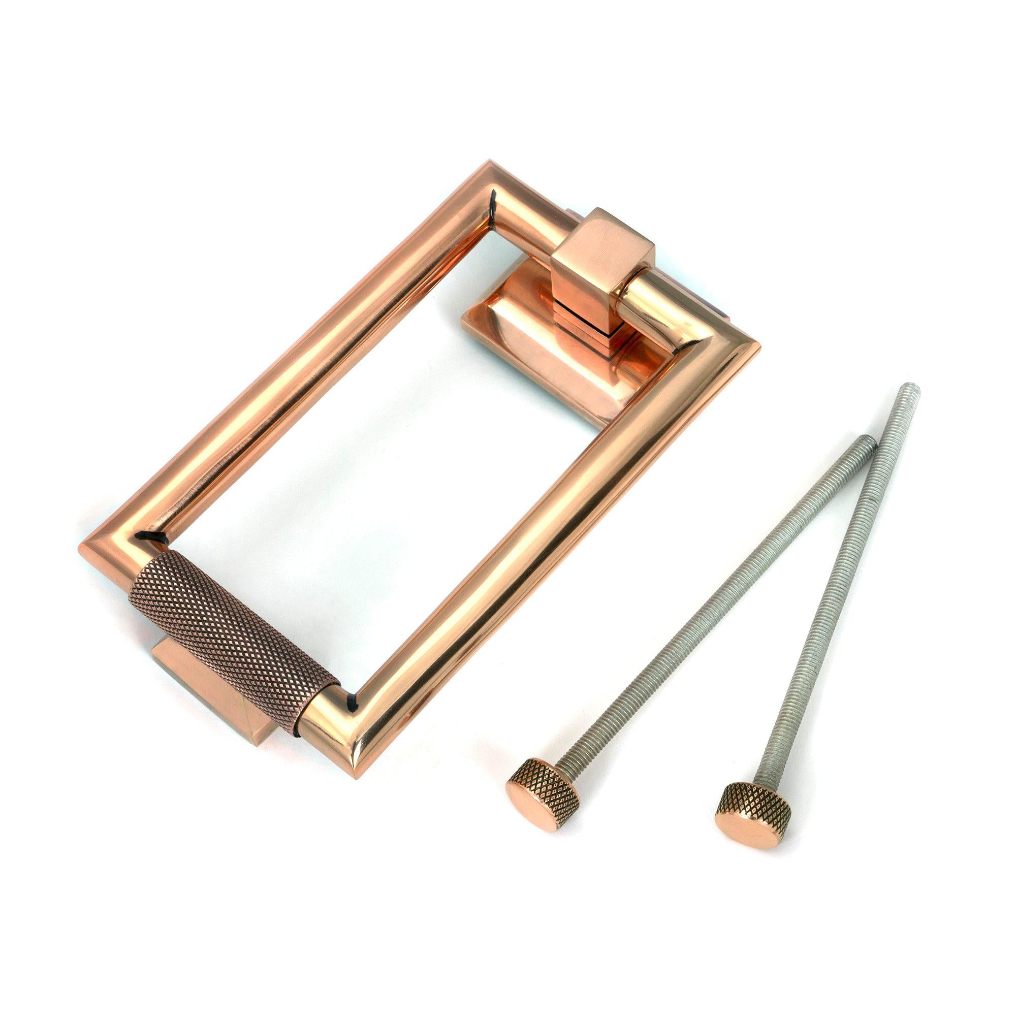 Polished Bronze Brompton Door Knocker | From The Anvil - Bolt-Through Door Knockers - From The Anvil - Yester Home