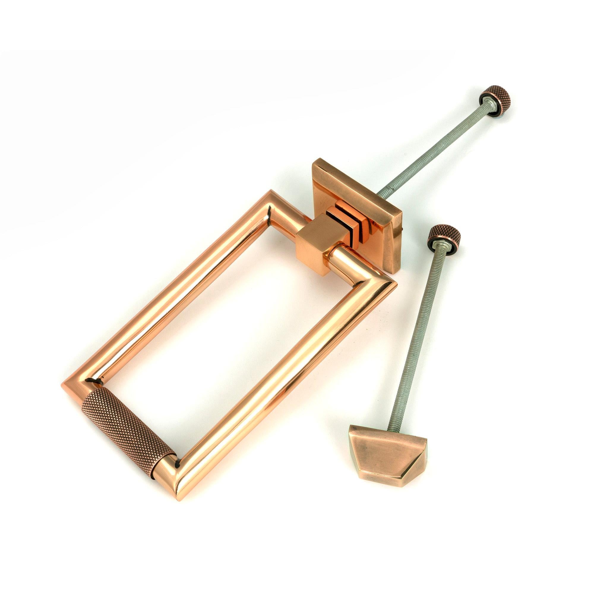 Polished Bronze Brompton Door Knocker | From The Anvil - Bolt-Through Door Knockers - From The Anvil - Yester Home