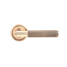 Polished Bronze Brompton Lever on Rose Set (Art Deco) | From The Anvil-Concealed-Yester Home