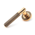Polished Bronze Brompton Lever on Rose Set (Beehive) - Unsprung | From The Anvil - Concealed - From The Anvil - Yester Home