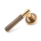 Polished Bronze Brompton Lever on Rose Set (Beehive) - Unsprung | From The Anvil-Concealed-Yester Home