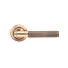Polished Bronze Brompton Lever on Rose Set (Plain) | From The Anvil-Concealed-Yester Home