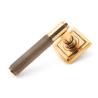 Polished Bronze Brompton Lever on Rose Set (Square) | From The Anvil - Concealed - From The Anvil - Yester Home
