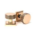 Polished Bronze Brompton Mortice/Rim Knob Set (Square) | From The Anvil - Mortice Knobs - From The Anvil - Yester Home