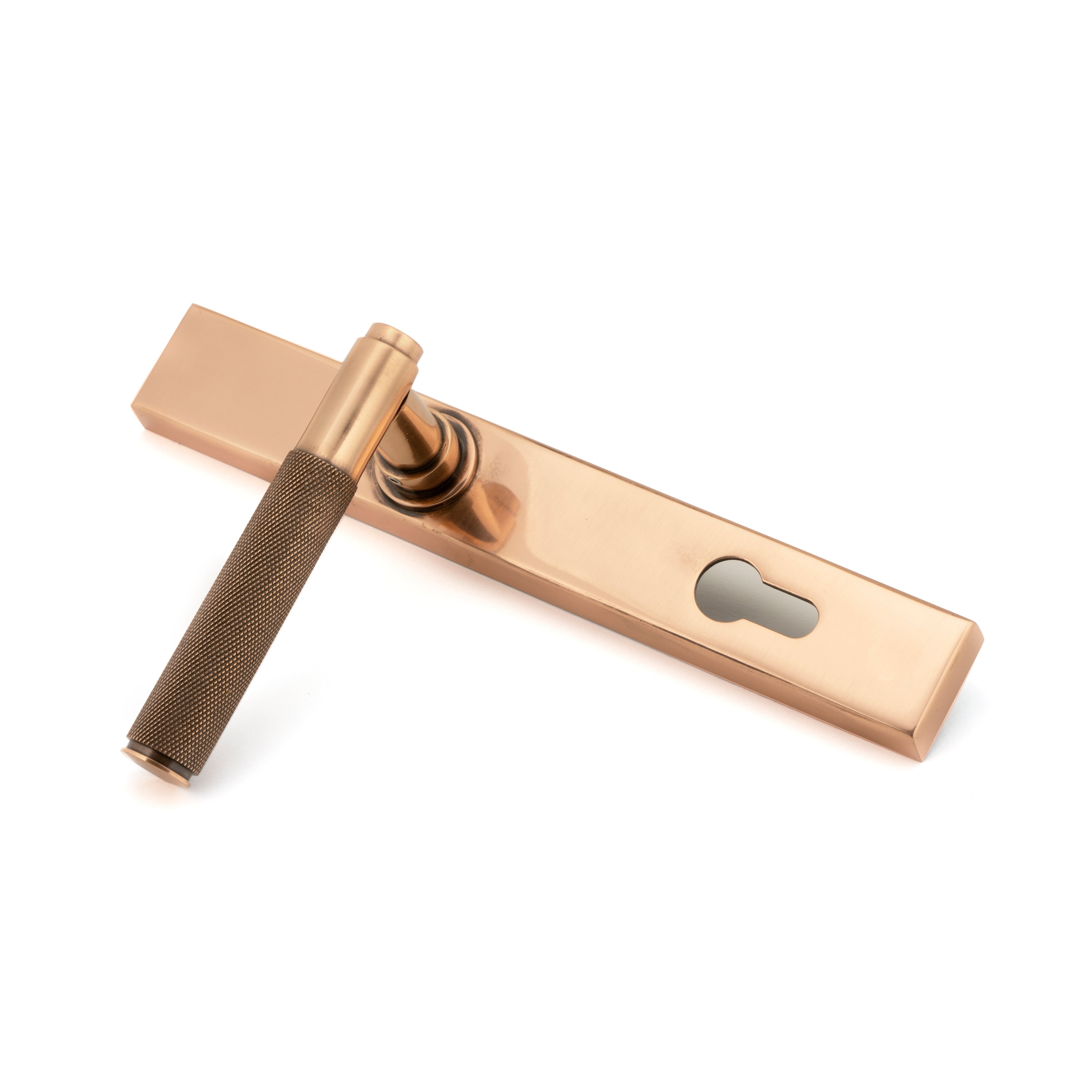 Polished Bronze Brompton Slimline Lever Espag. Lock Set | From The Anvil-Espagnolette-Yester Home