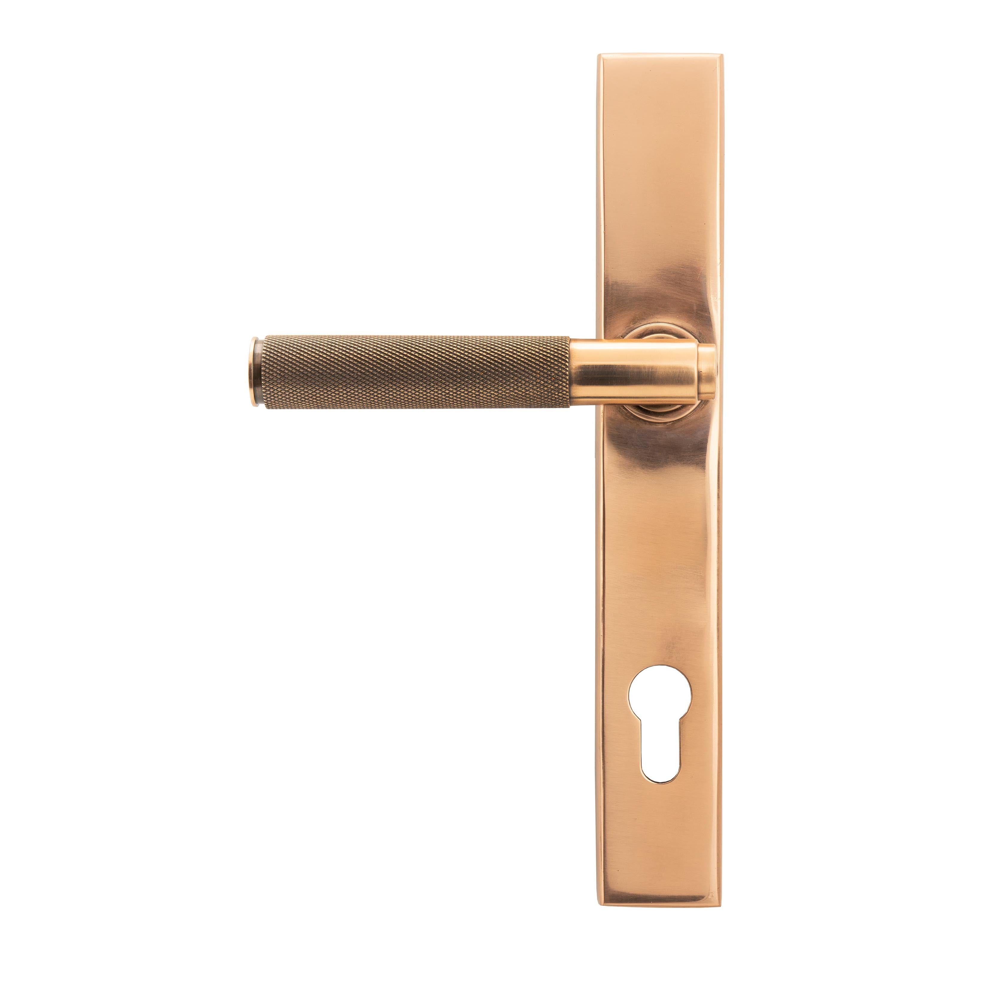 Polished Bronze Brompton Slimline Lever Espag. Lock Set | From The Anvil - Espagnolette - From The Anvil - Yester Home