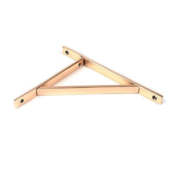 Polished Bronze Chalfont Shelf Bracket (260mm x 200mm) | From The Anvil-Shelf Brackets-Yester Home