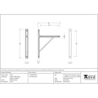 Polished Bronze Chalfont Shelf Bracket (260mm x 200mm) | From The Anvil - Shelf Brackets - From The Anvil - Yester Home