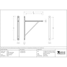 Polished Bronze Chalfont Shelf Bracket (314mm x 250mm) | From The Anvil - Shelf Brackets - From The Anvil - Yester Home