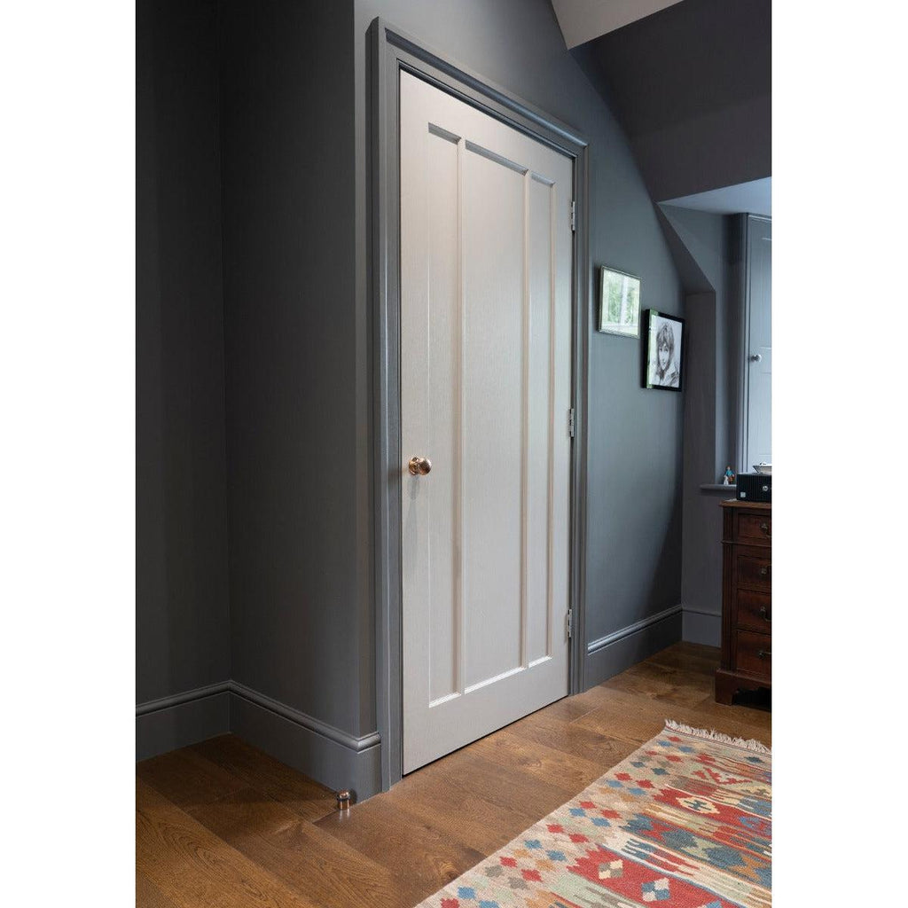 Polished Bronze Floor Mounted Door Stop | From The Anvil-Door Stops-Yester Home