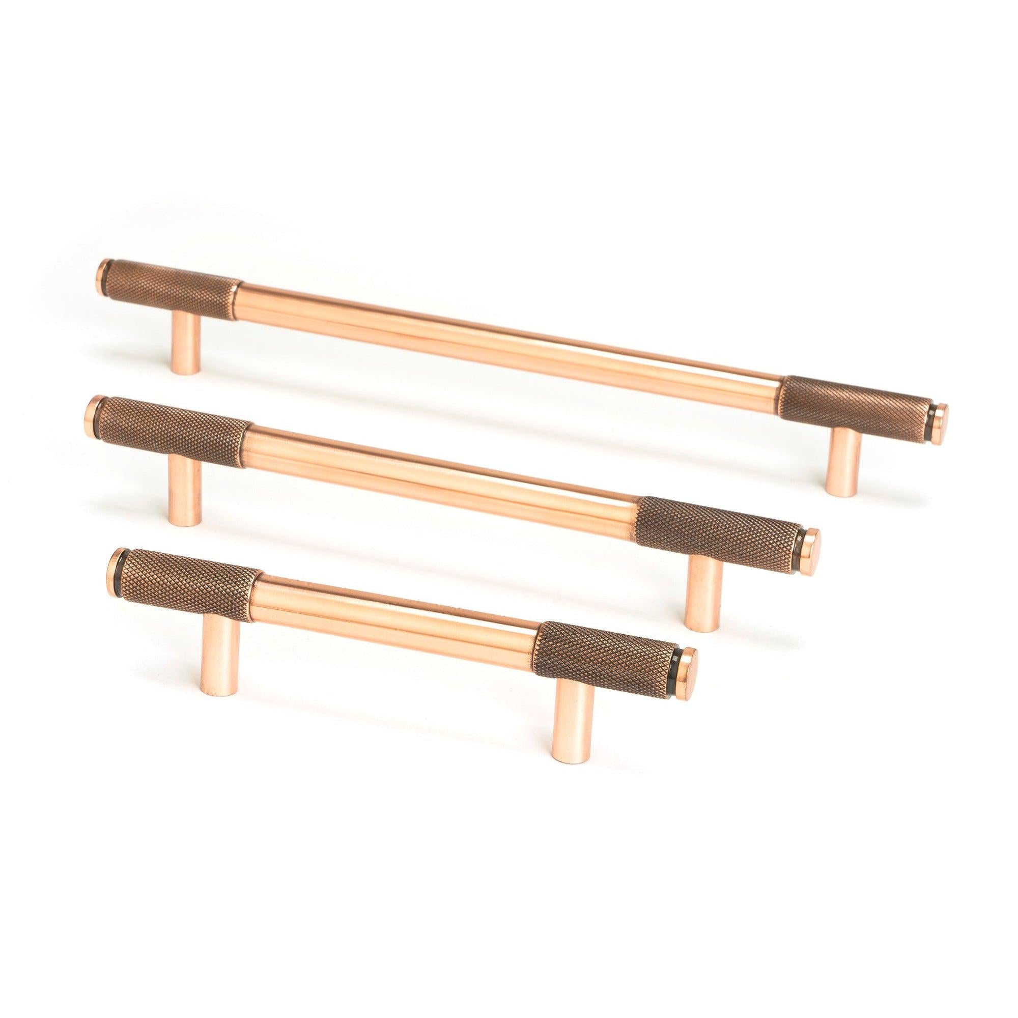 Polished Bronze Half Brompton Pull Handle - Small | From The Anvil-Pull Handles-Yester Home