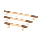 Polished Bronze Half Brompton Pull Handle - Small | From The Anvil-Pull Handles-Yester Home