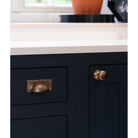 Polished Bronze Hammered Art Deco Drawer Pull | From The Anvil-Drawer Pulls-Yester Home