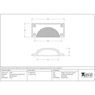 Polished Bronze Hammered Art Deco Drawer Pull | From The Anvil - Drawer Pulls - From The Anvil - Yester Home