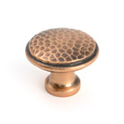Polished Bronze Hammered Cabinet Knob - Large - Cabinet Knobs - From The Anvil - Yester Home