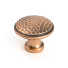 Polished Bronze Hammered Cabinet Knob - Large - Cabinet Knobs - From The Anvil - Yester Home