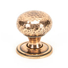 Polished Bronze Hammered Mushroom Cabinet Knob 32mm | From The Anvil-Cabinet Knobs-Yester Home