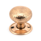 Polished Bronze Hammered Mushroom Mortice/Rim Knob Set | From The Anvil - Mortice Knobs - From The Anvil - Yester Home
