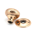 Polished Bronze Hammered Mushroom Mortice/Rim Knob Set | From The Anvil - Mortice Knobs - From The Anvil - Yester Home