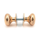 Polished Bronze Hammered Mushroom Mortice/Rim Knob Set | From The Anvil - Mortice Knobs - From The Anvil - Yester Home