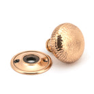 Polished Bronze Hammered Mushroom Mortice/Rim Knob Set | From The Anvil-Mortice Knobs-Yester Home