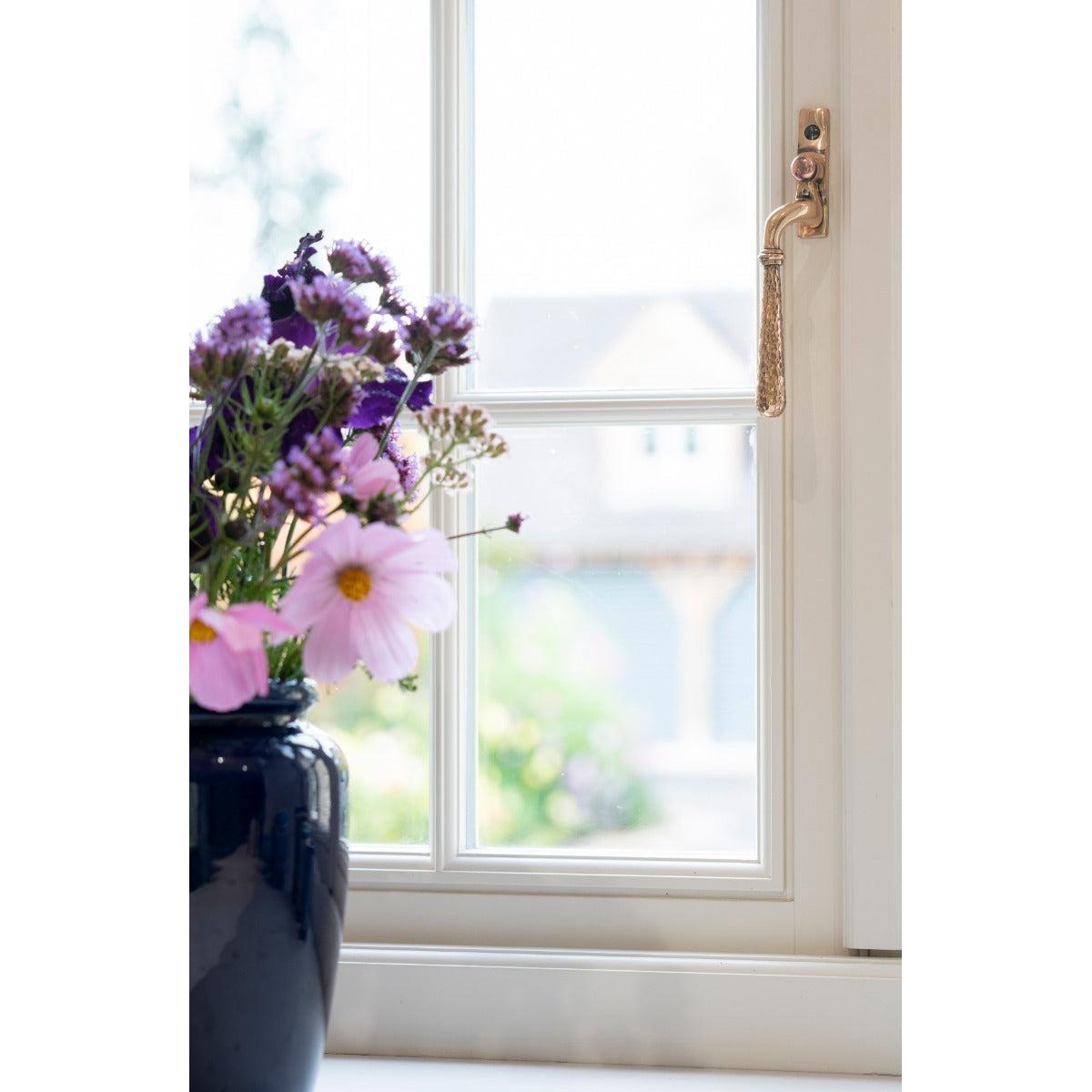 Polished Bronze Hammered Newbury Espag - LH | From The Anvil-Espag. Fasteners-Yester Home