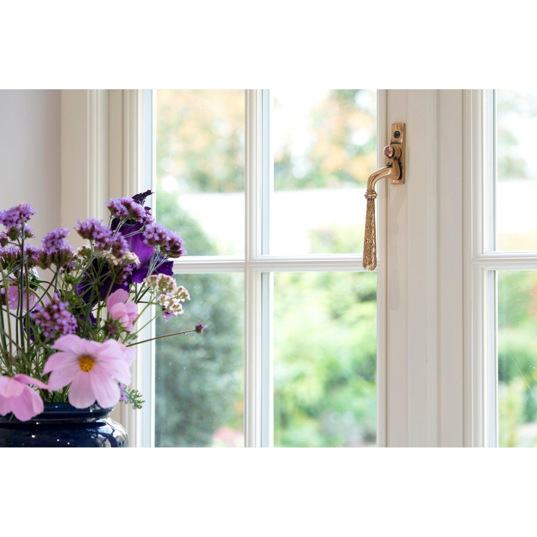 Polished Bronze Hammered Newbury Espag - LH | From The Anvil-Espag. Fasteners-Yester Home