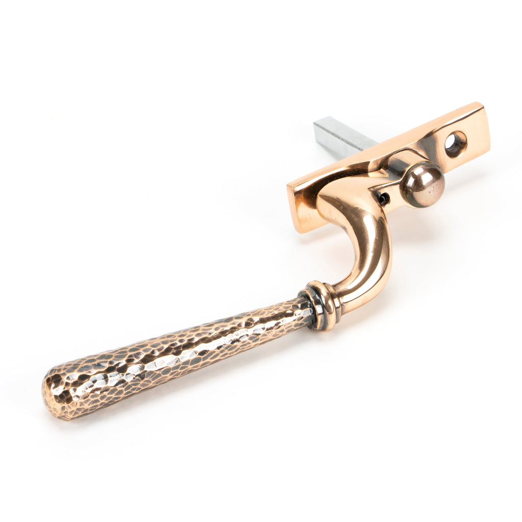 Polished Bronze Hammered Newbury Espag - RH | From The Anvil-Espag. Fasteners-Yester Home