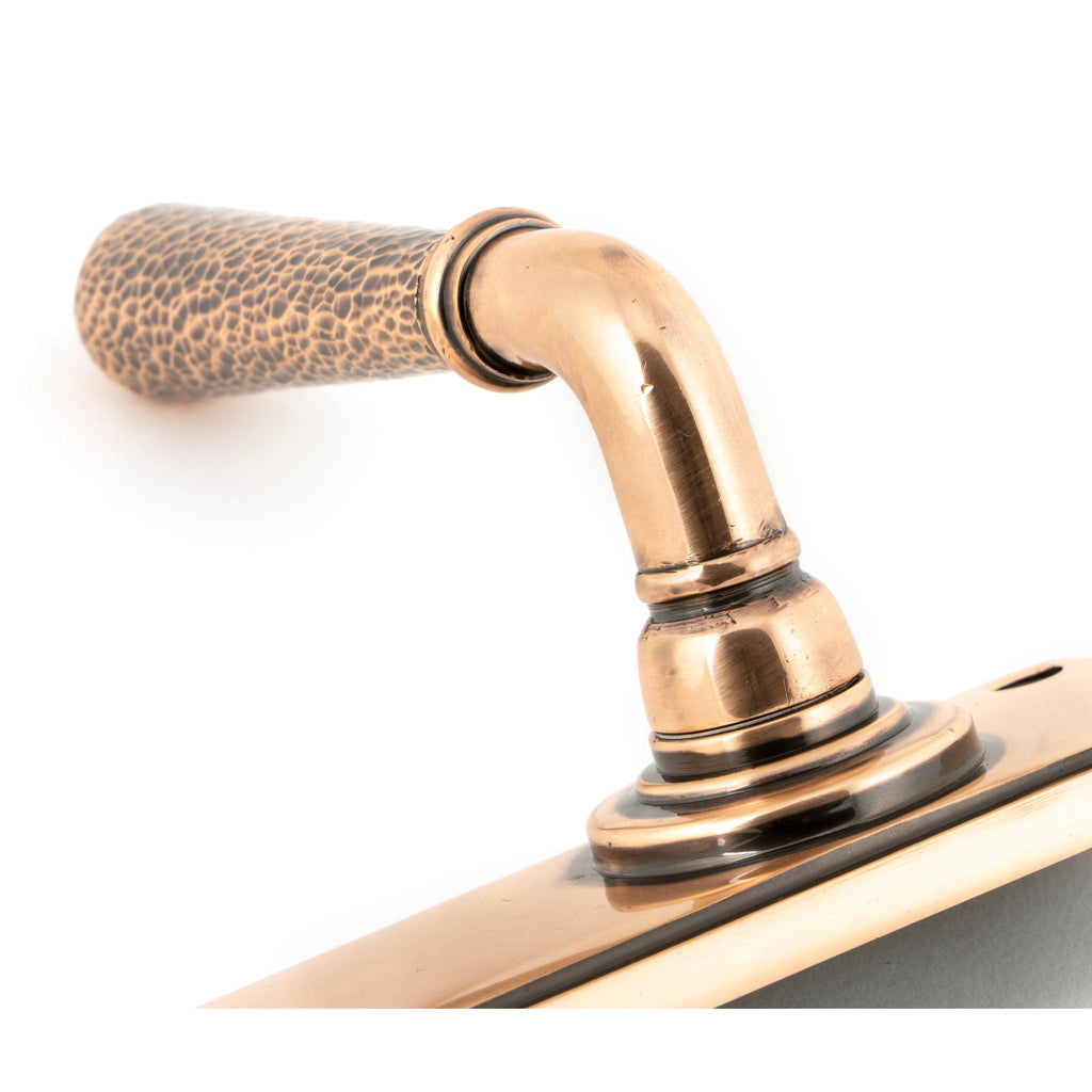 Polished Bronze Hammered Newbury Lever Bathroom Set | From The Anvil-Lever Bathroom-Yester Home