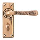 Polished Bronze Hammered Newbury Lever Bathroom Set | From The Anvil - Lever Bathroom - From The Anvil - Yester Home