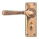 Polished Bronze Hammered Newbury Lever Bathroom Set | From The Anvil-Lever Bathroom-Yester Home